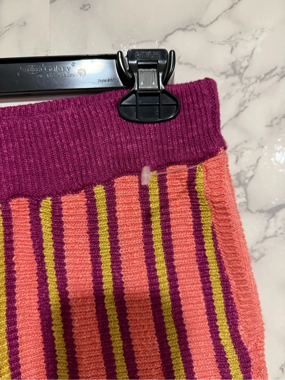 NEW Free People Beach Penny Striped Knit Shorts - Pink & Purple XS